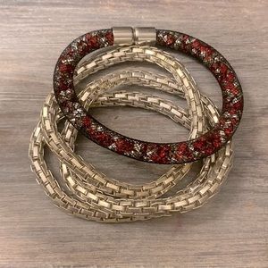 Funky bangle bracelet set